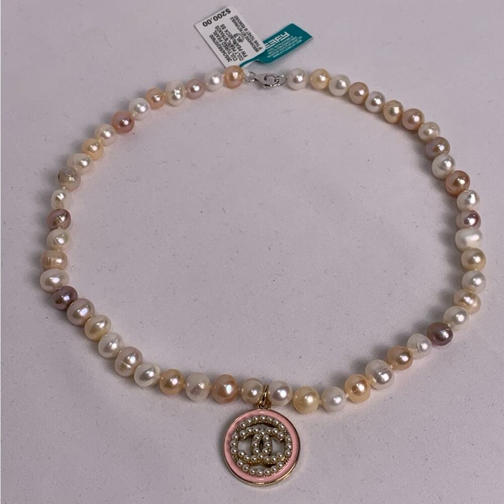 Chanel Multi Color Pearl Necklace